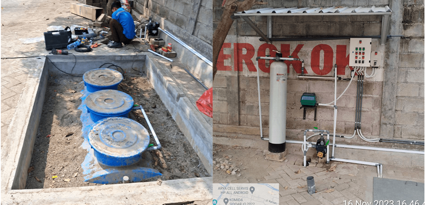 Pemasangan sistem water treatment plant